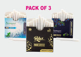 Aarogyam Herbals Tobacco And Nicotine Free Herbal Flavor Smoke For Relieve Stress & Mood Enhance Product - Mint, Relax, Blueberry Flavour - Pack Of 3 30 Sticks